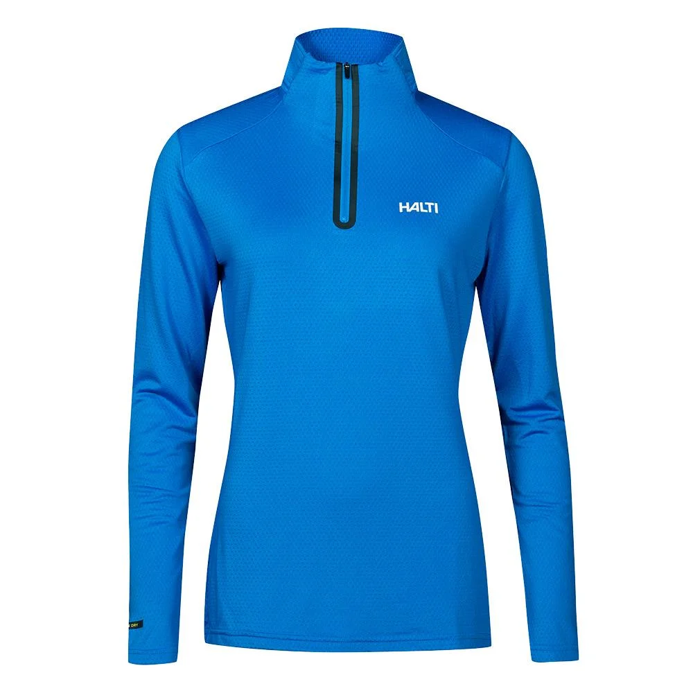 Halti Jaako Womens Half-Zip Midlayer Shirt Electric Blue Lemonade