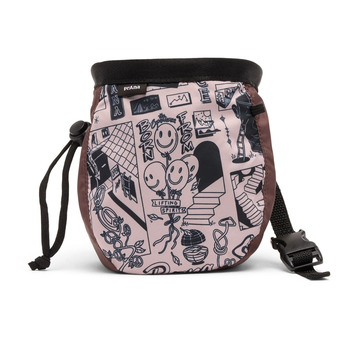 Prana Graphic Chalk Bag - Mocha Downtown