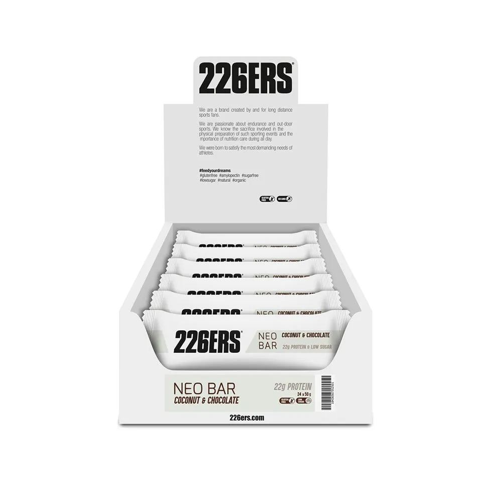 226ERS Neo protein bars box coconut&chocolate 22g 24 units
