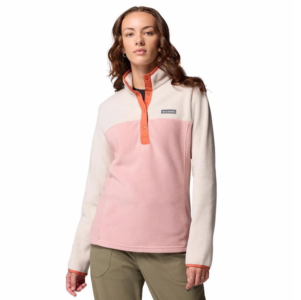 Columbia Benton Springs II 1/2 Snap PO Womens Fleece Eraser Pink / Dark Stone / Tuscan