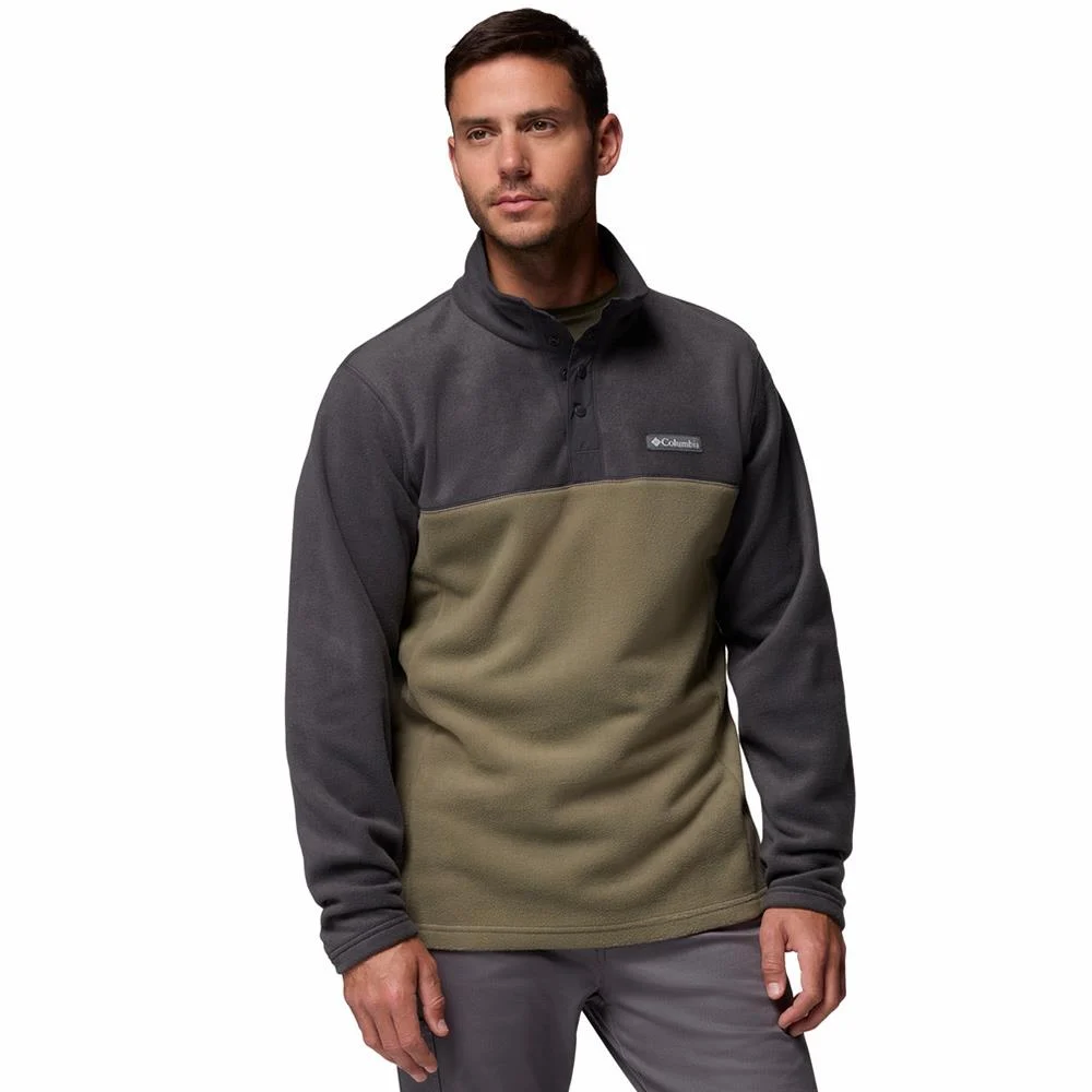Columbia Steens Mountain II Half Snap PO Mens Fleece Stone Green / Shark