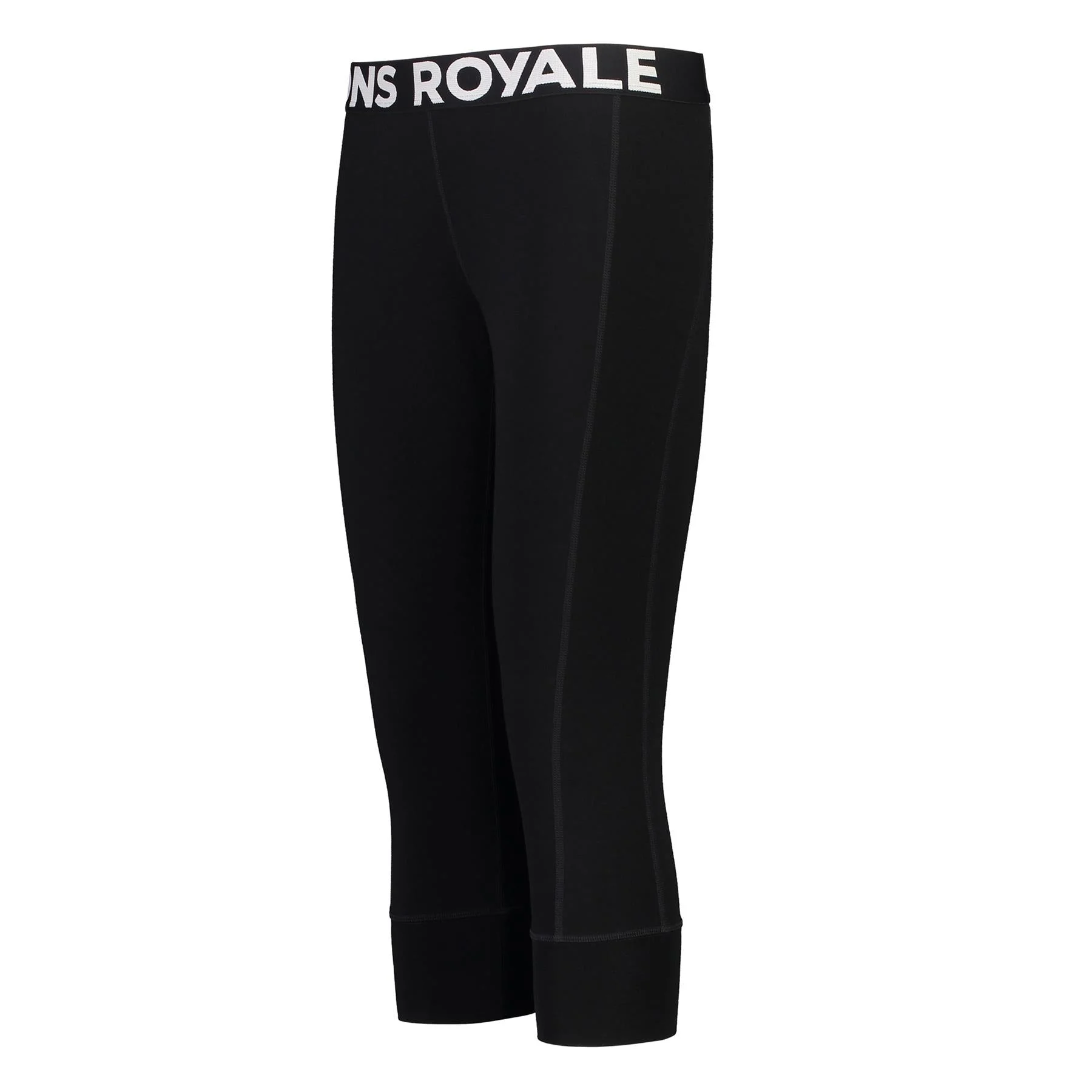 Mons Royale Womens Cascade Merino Base Layer 3/4 Leggings Black