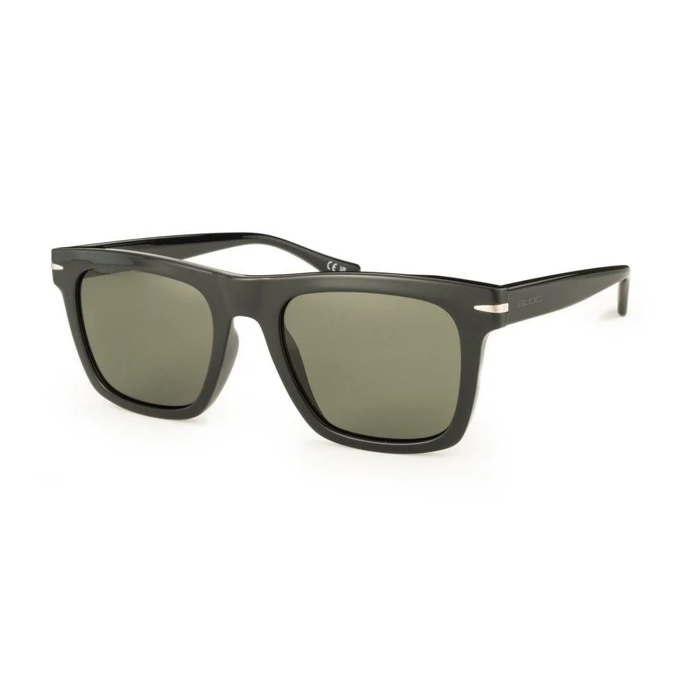 Bloc Cayman Sunglasses Shiny Black - Grey Lens