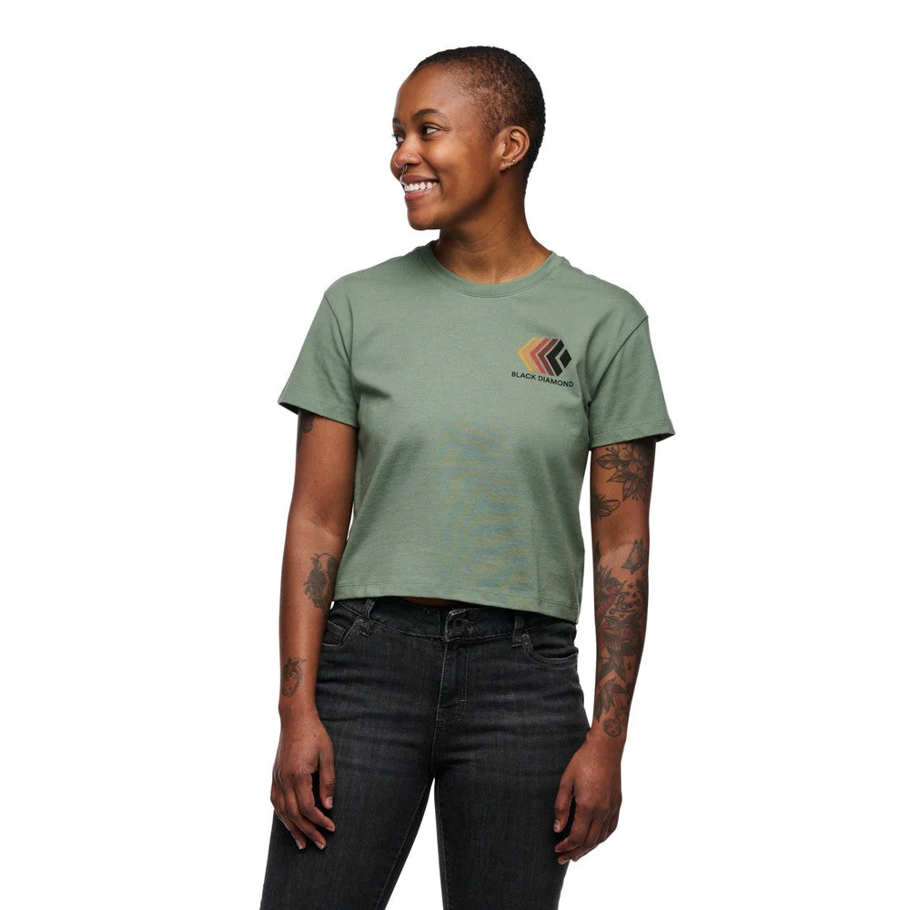 Black Diamond Faded Crop Tee - Women's