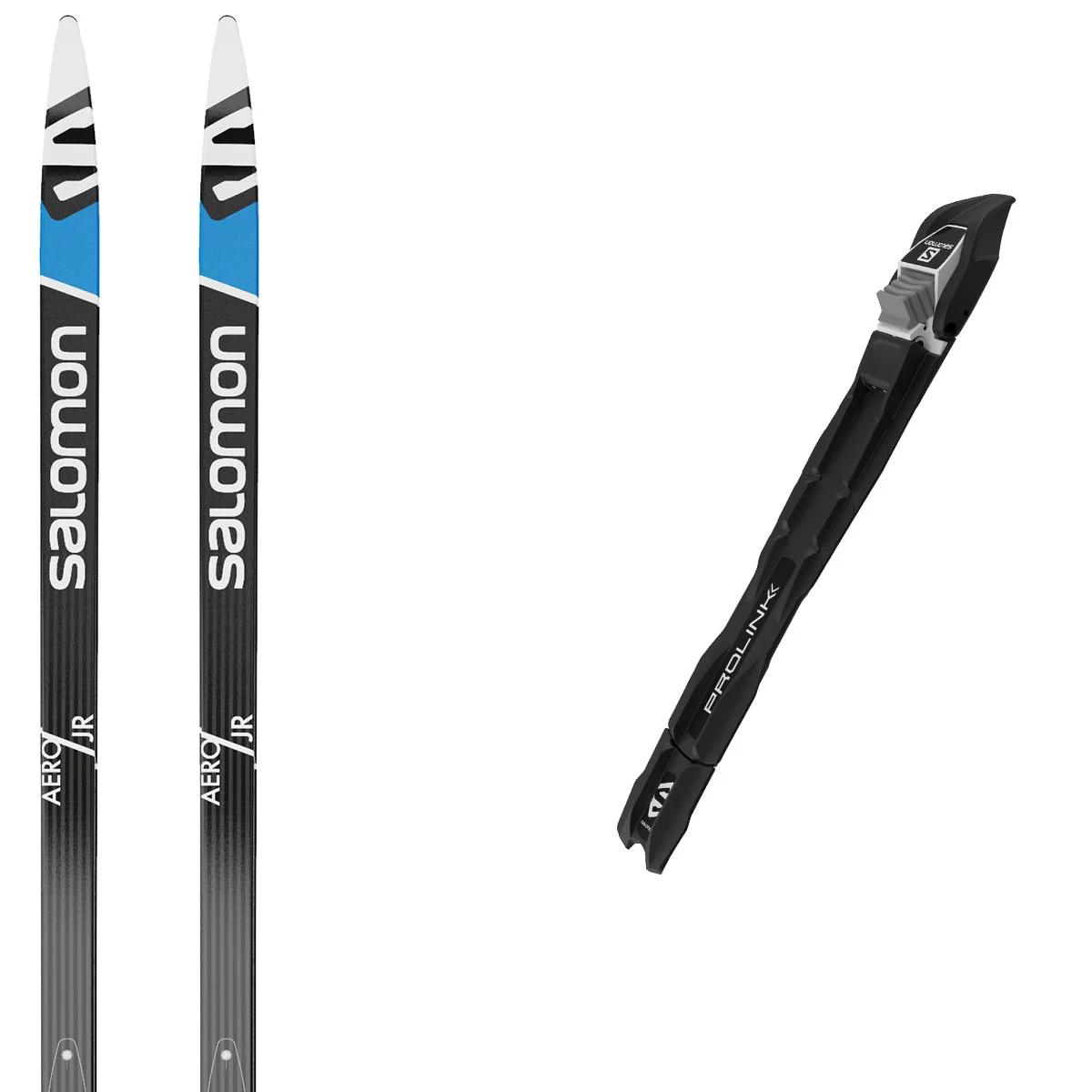 SALOMON AERO GRIP JR + PROLINK ACCESS JR Unicolore  - Cross-country ski set