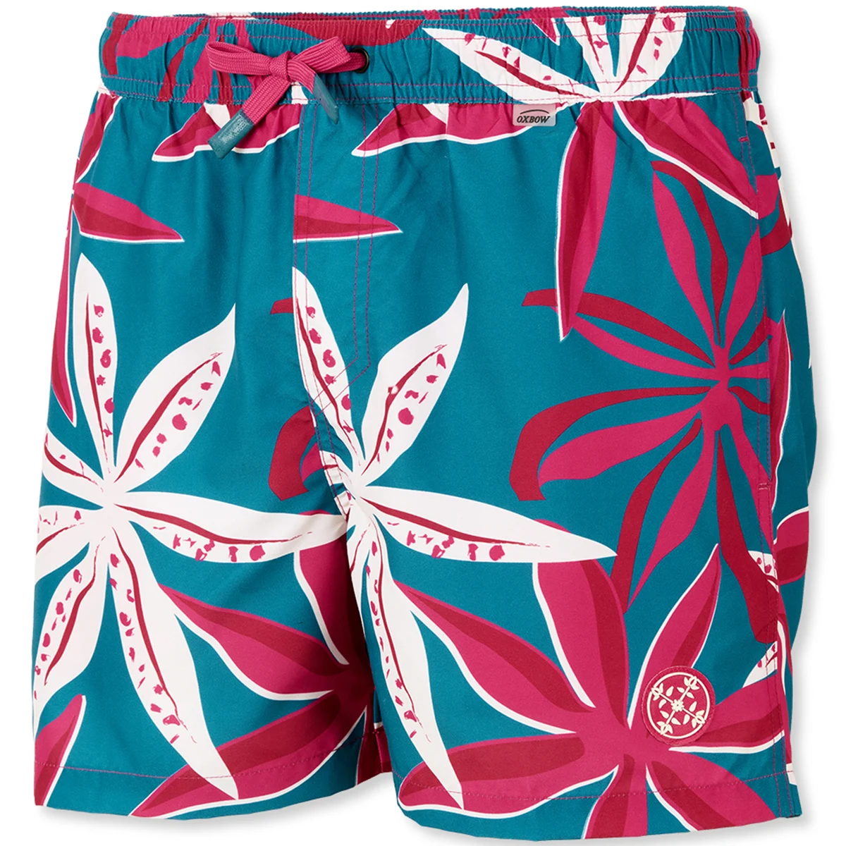 OXBOW O1VILLO FLOWERS PRINT BLUE MAYA 22 BLEU MAYA  - Board shorts