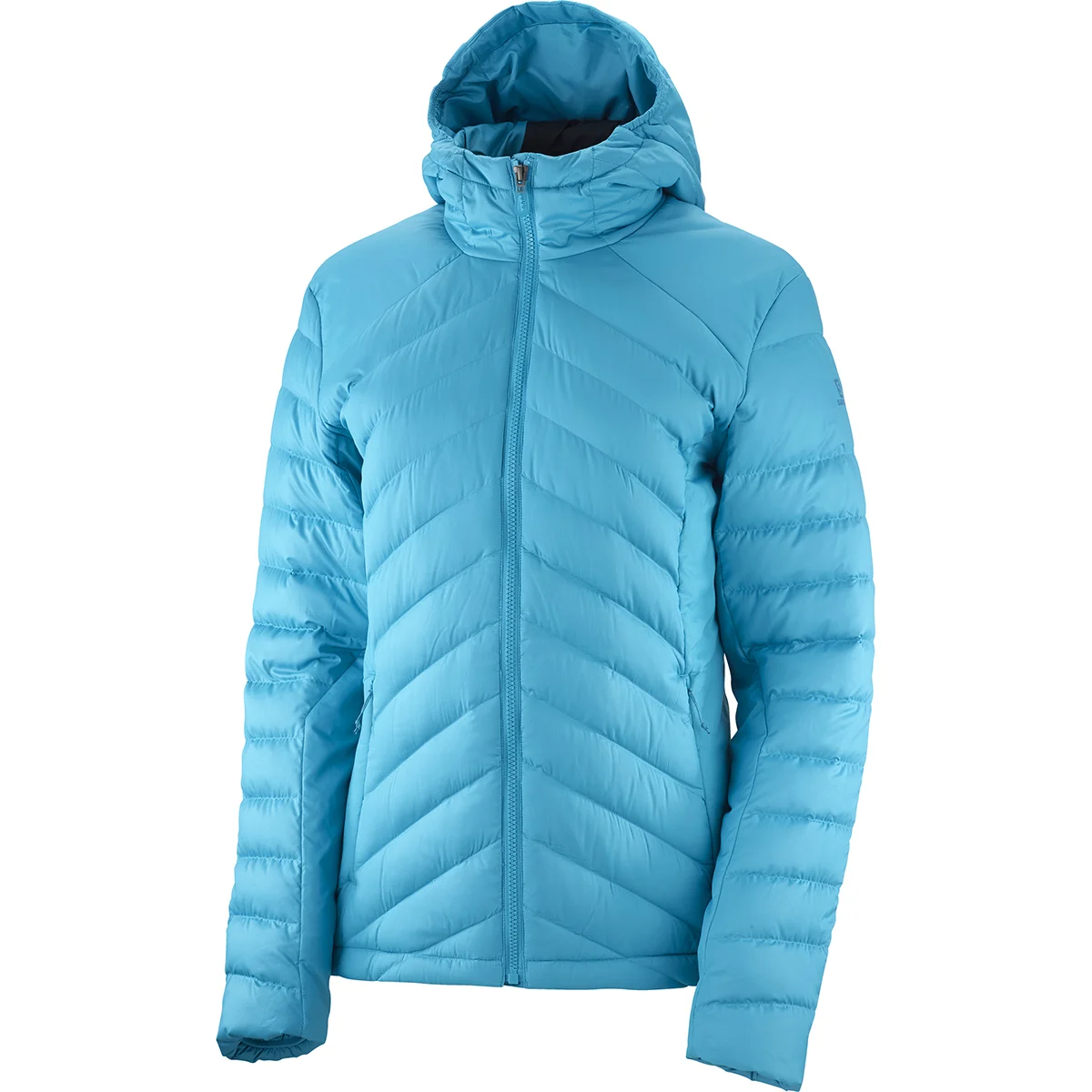 SALOMON TRANSITION DOWN HOODIE W BARRIER REEF  - Ski down jacket