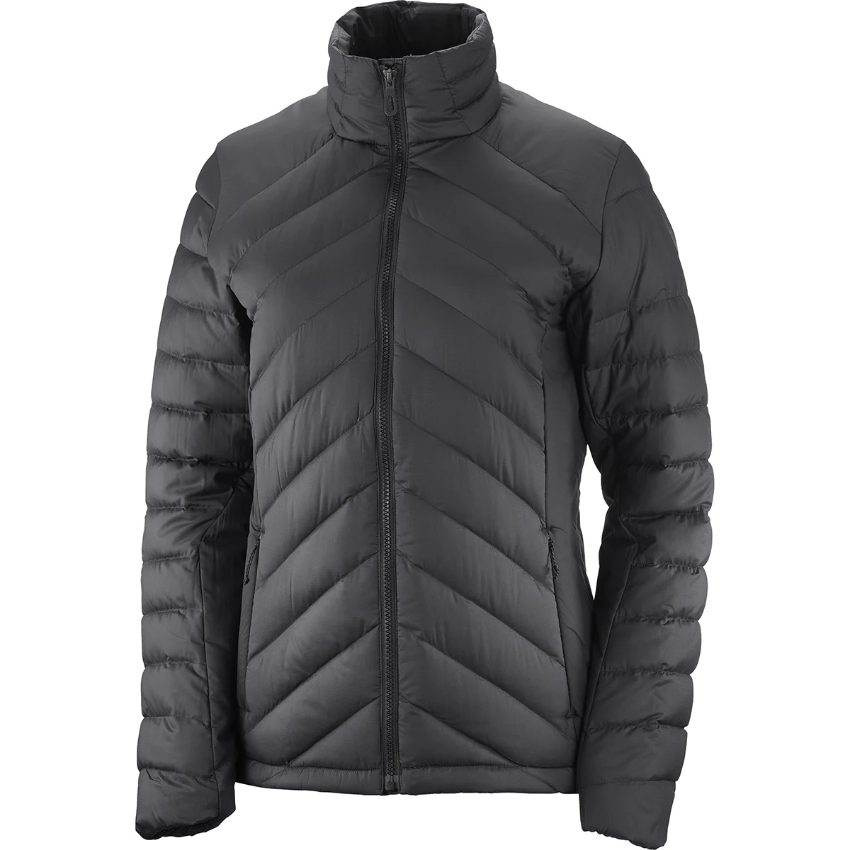 SALOMON TRANSITION DOWN JACKET W BLACK  - Ski down jacket