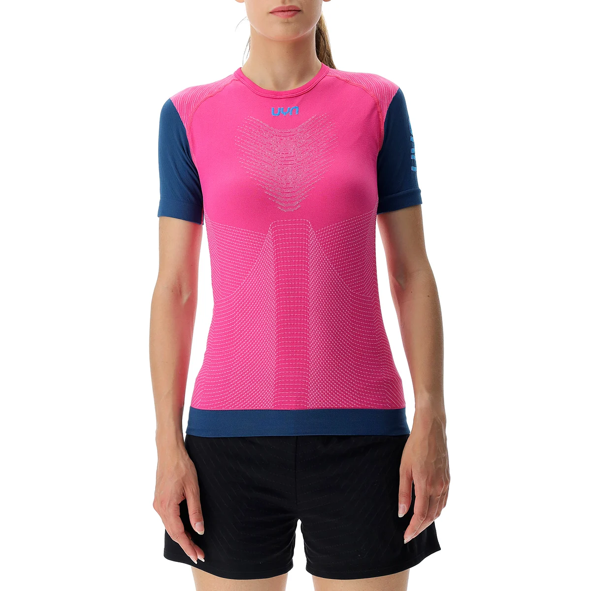UYN LADY RUNNING PB42 OW SHIRT PURPLE/TRUE NAVY  - Running T-shirt