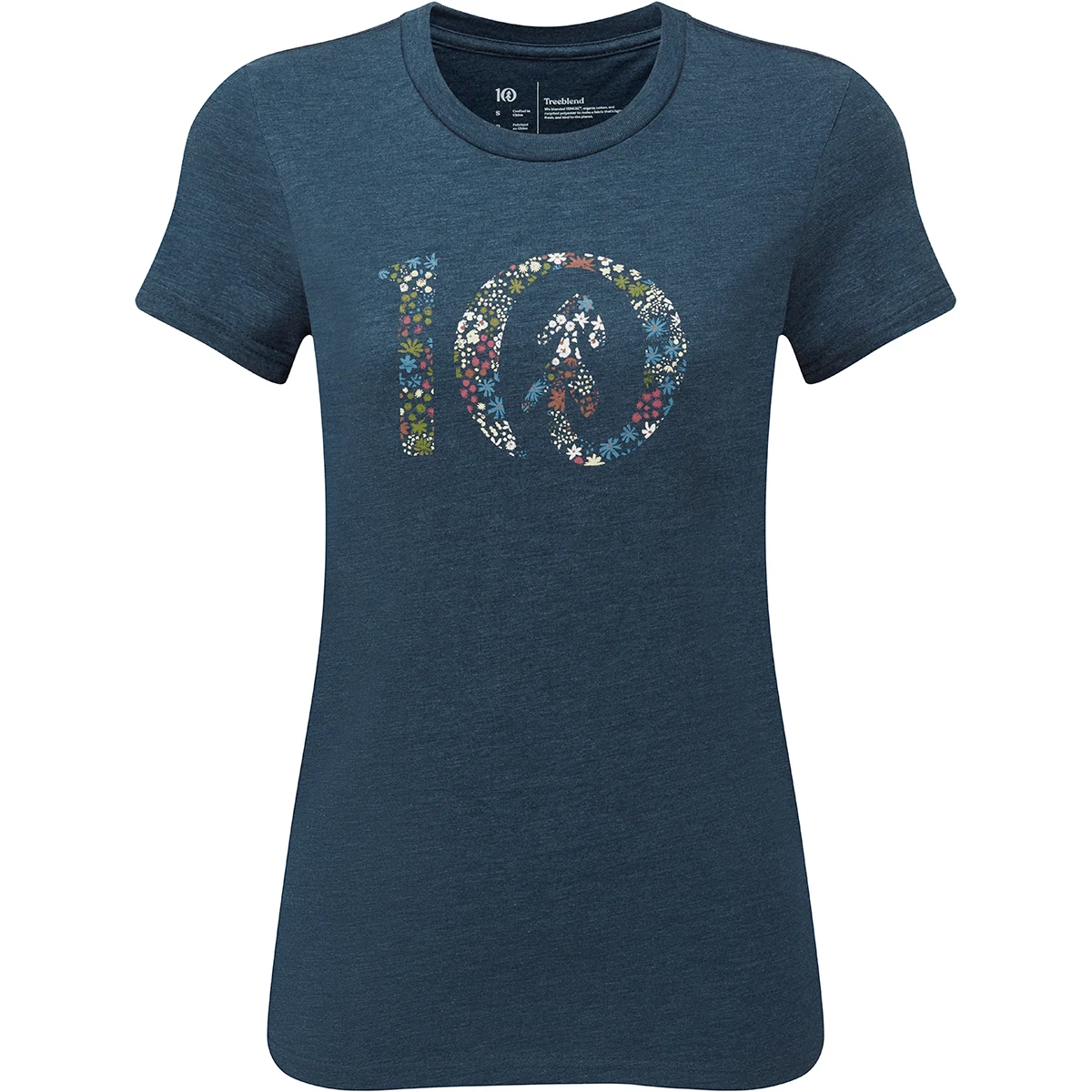 TENTREE W WILDFIELDS TEN T-SHIRT MOONLIT OCEAN HEATHER  - T-shirt