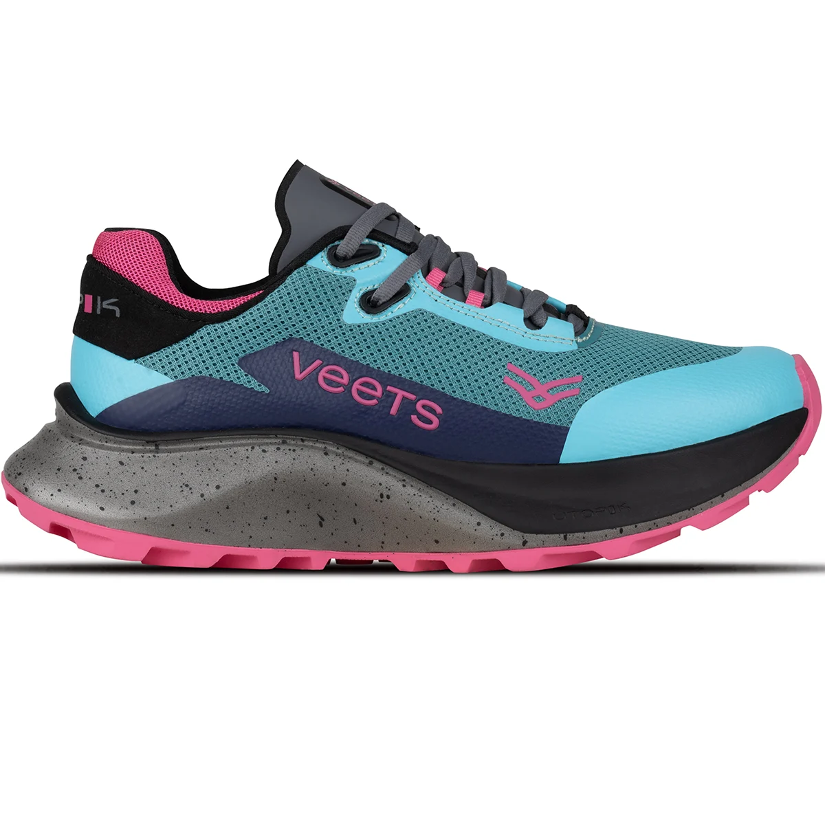 VEETS UTOPIK X-TERRA MIF1 W GRIS/BLEU/ROSE  - Trail running shoes