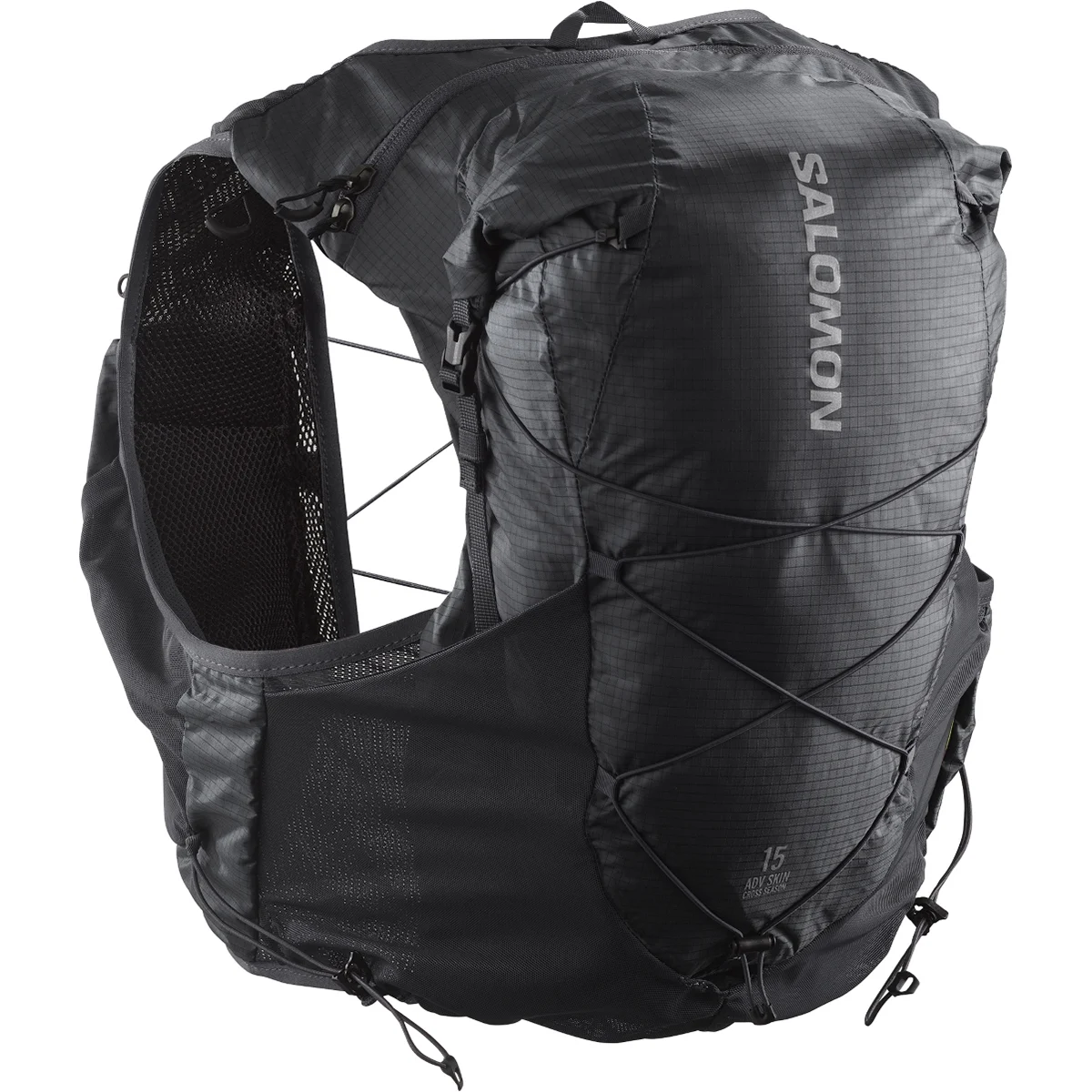 SALOMON ADV SKIN CROSS SEASON 15 EBONY/ALLOY  - Trail running bag