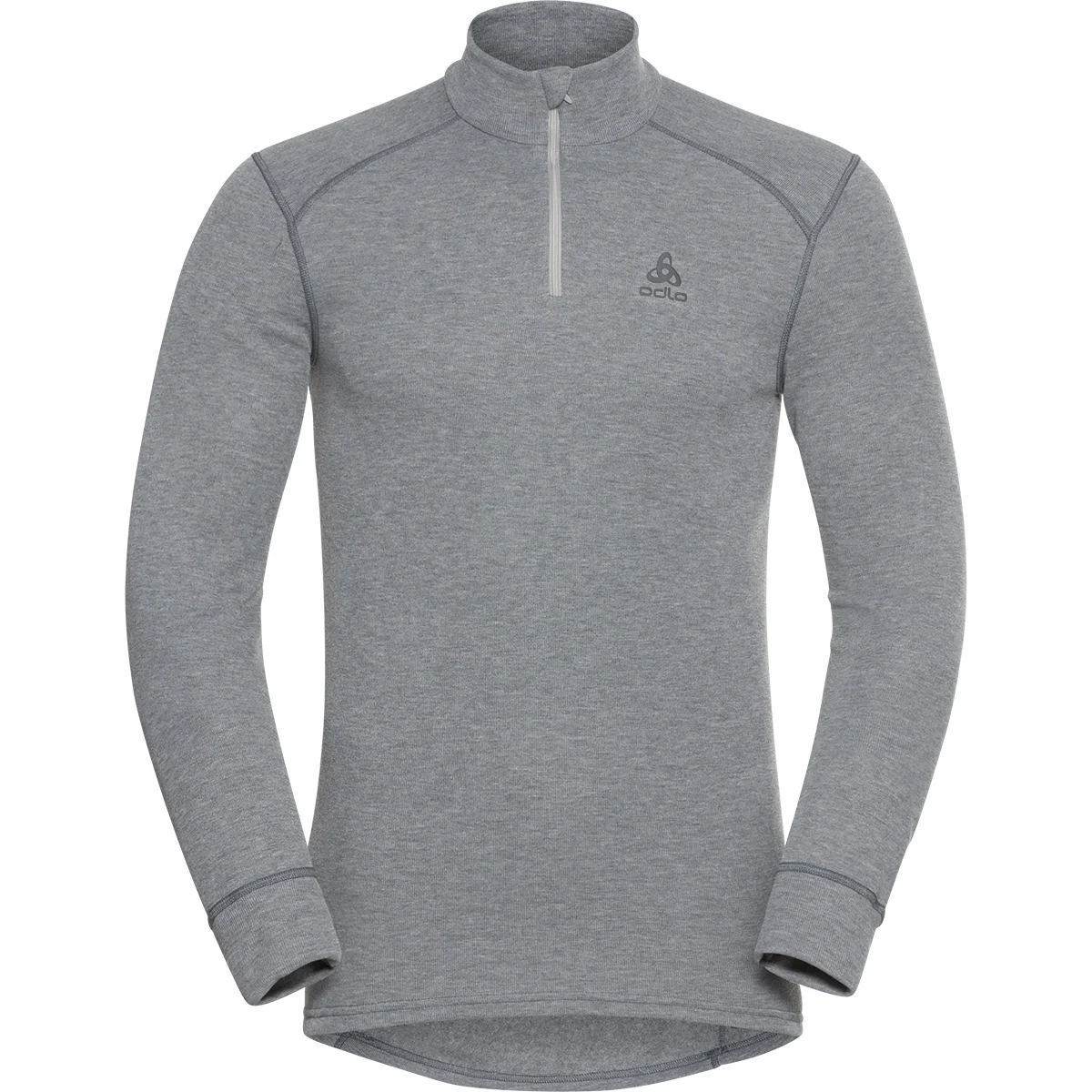 ODLO TURTLE NECK LS HALF ZIP ACTIVE WARM ECO ODLO STEEL GREY MELANGE  - Thermal T-shirt