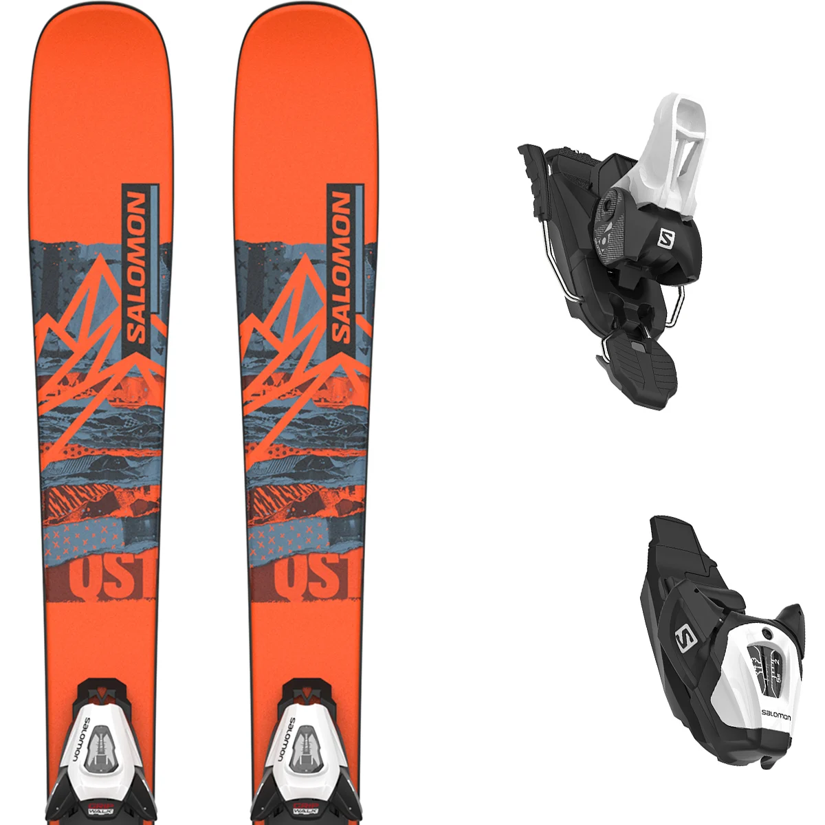SALOMON L QST SPARK JR M + L6 GW J Unicolore  - Alpine ski set