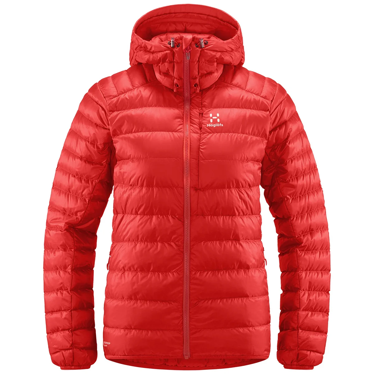HAGLÖFS ROC DOWN HOOD W ZENITH RED  - Hiking down jacket