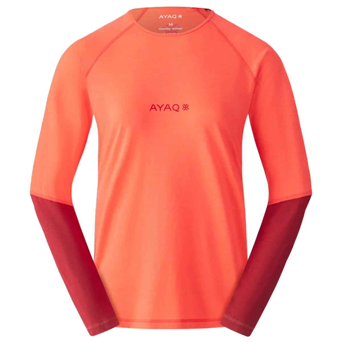 AYAQ MEFONNA MERINO LONG SLEEVE W ORANGE SALMON  - Thermal T-shirt