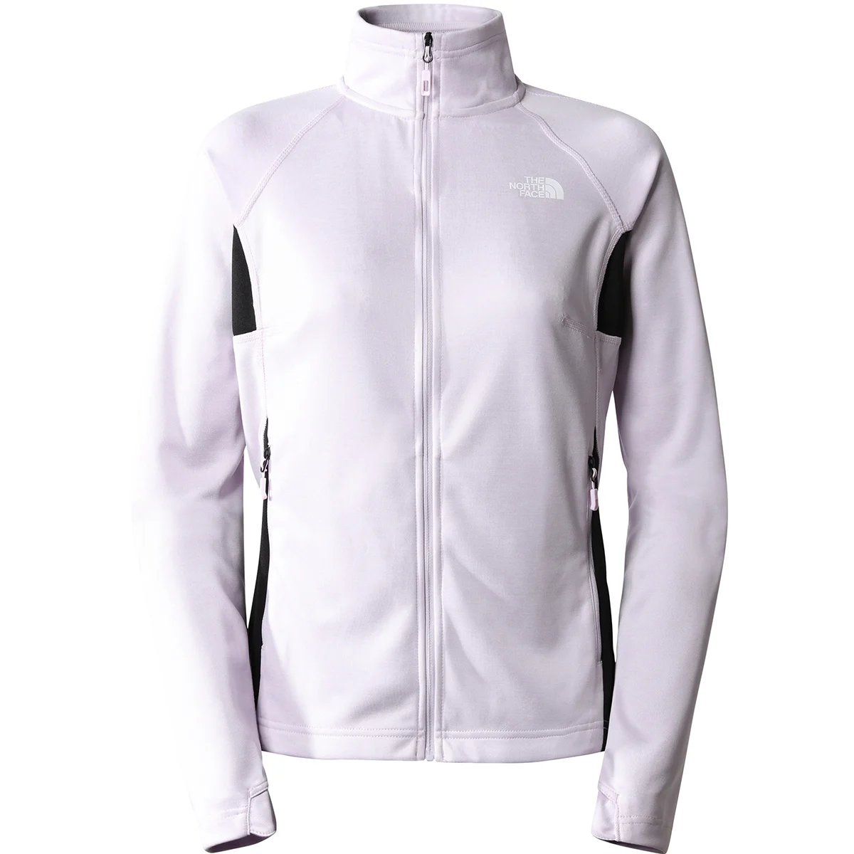 THE NORTH FACE W AO MIDLAYER FZ LAVENDER FOG LAVENDER FOG/WHITE HEATHER/TNF BLACK HEATHER  - Hiking fleece jacket
