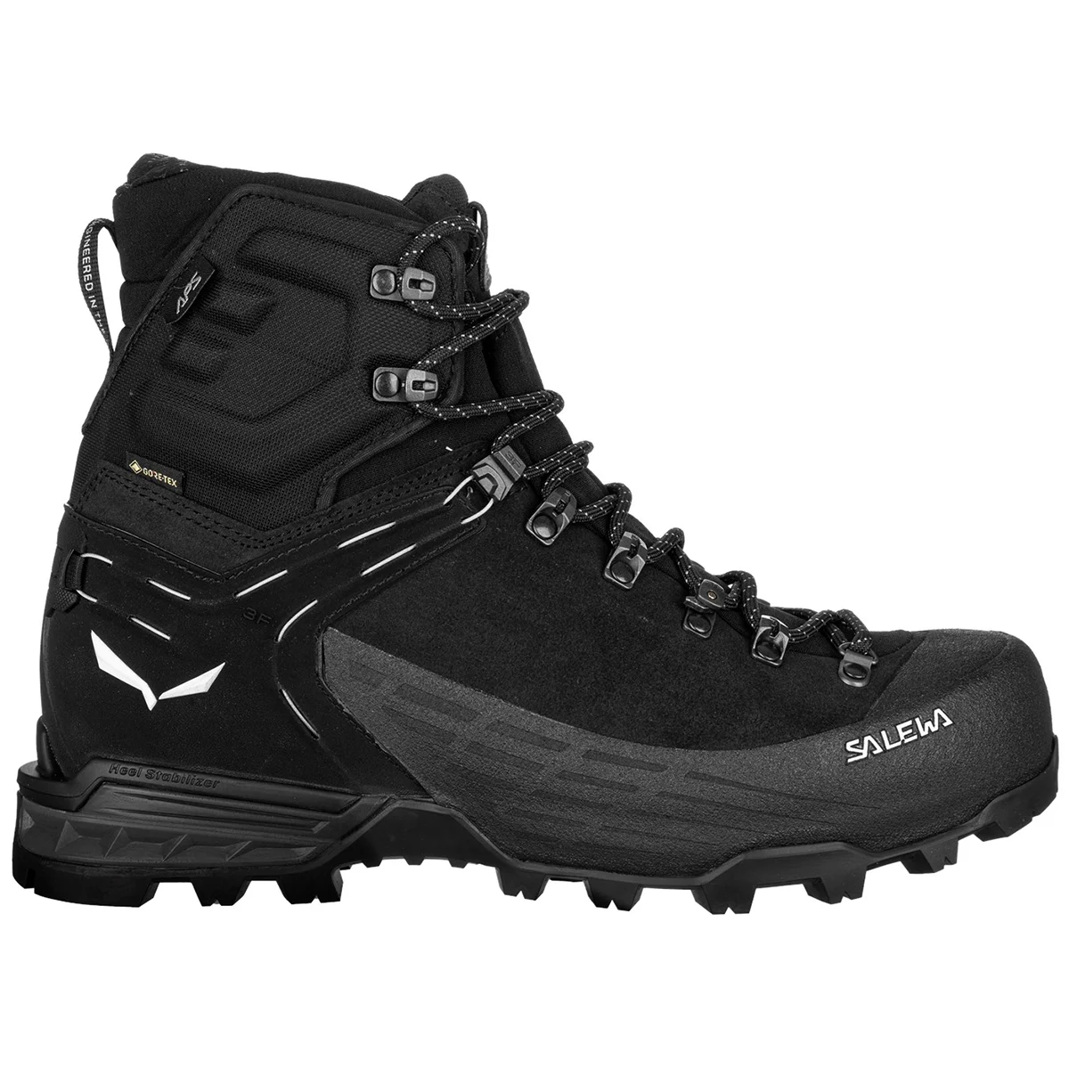 SALEWA ORTLES ASCENT MID GORE-TEX BLACK/BLACK  - Mountaineering boot