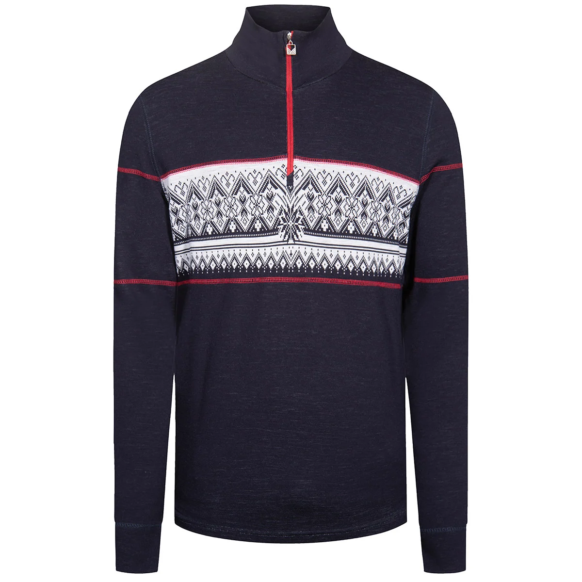 DALE OF NORWAY MORITZ M BASIC SWEATER NAVY WHITE RASPBERRY  - Jumper