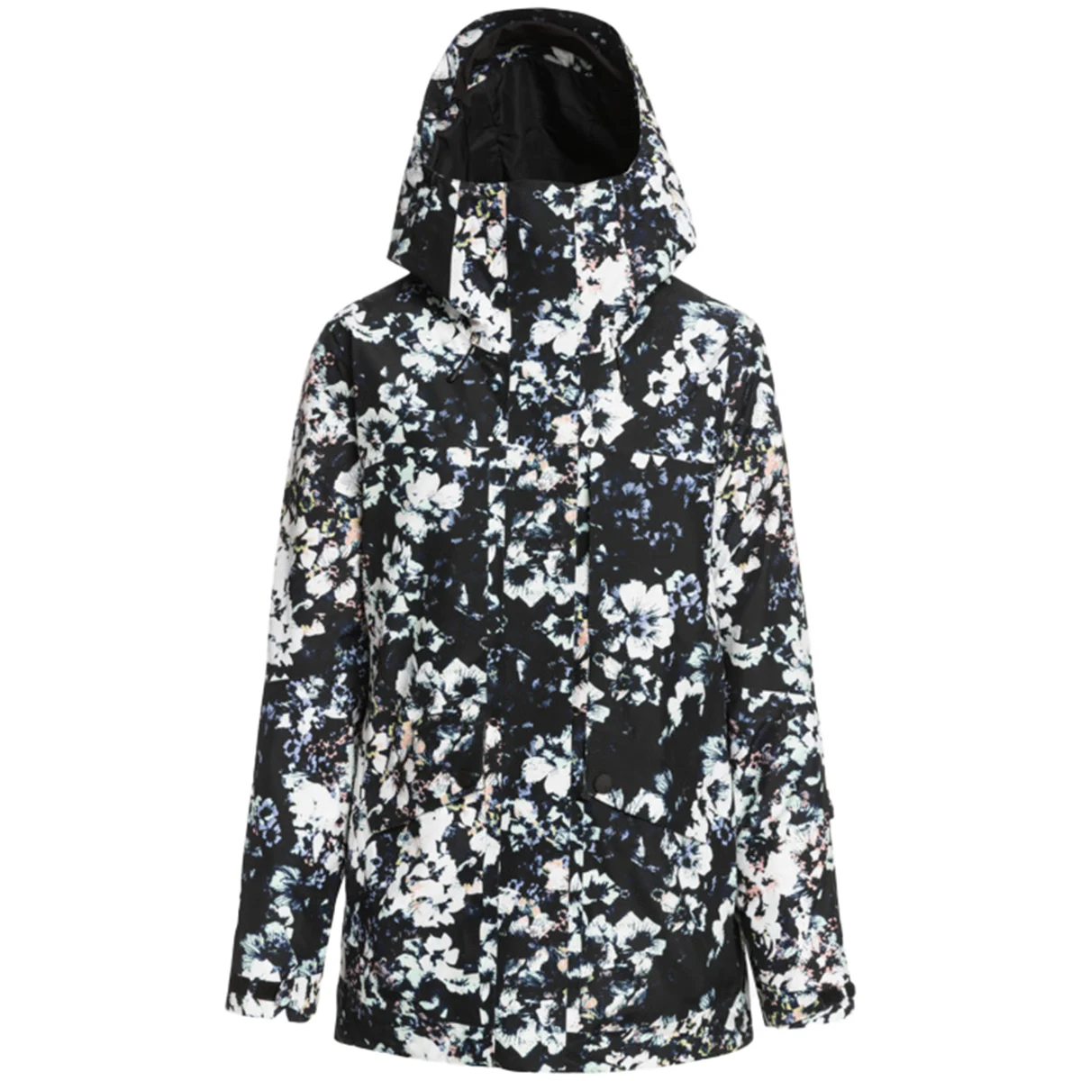 ROXY GORE-TEX GLADE PRINTED JK TRUE BLACK BLACK FLOWERS  - Ski jacket