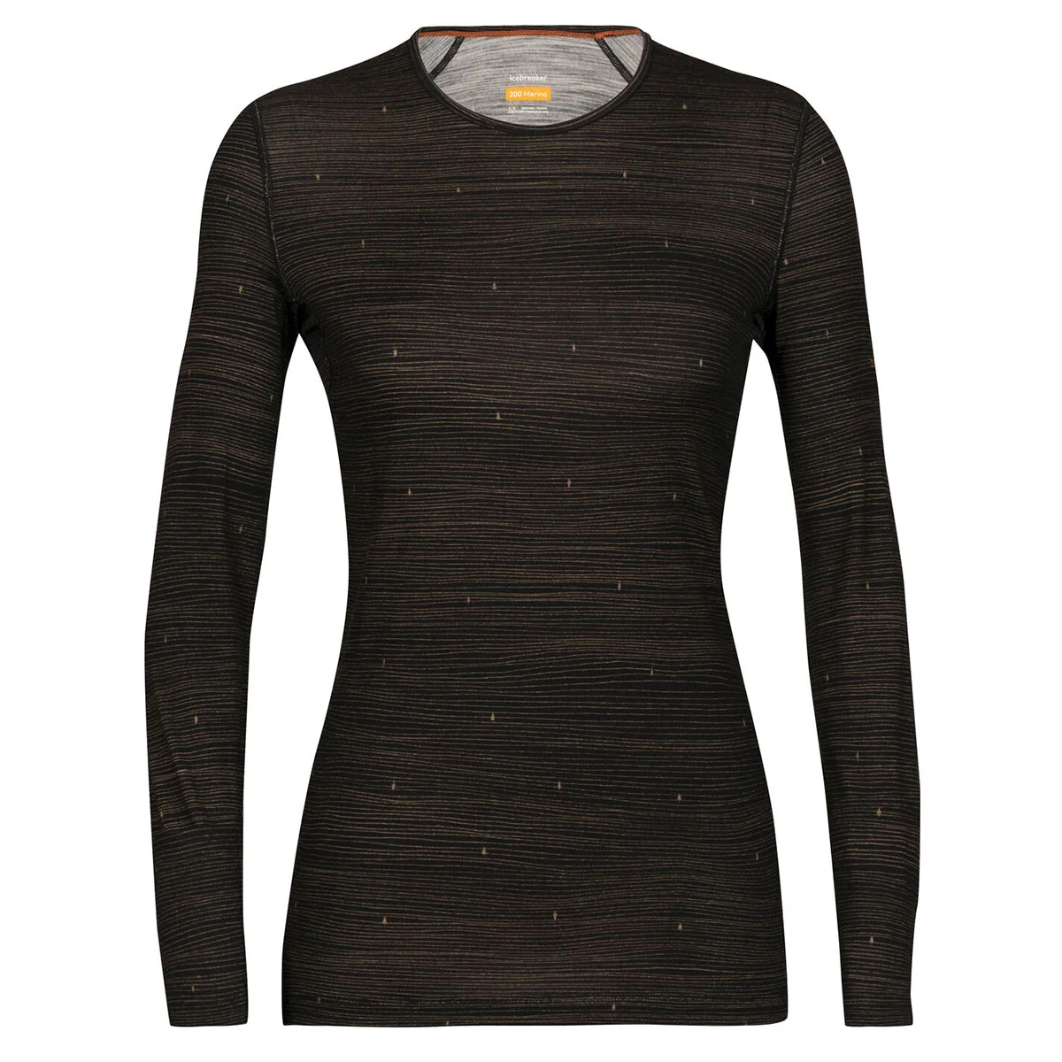 ICEBREAKER 200 OASIS LS CREWE SKI W BLACK/CL - Thermal T-shirt