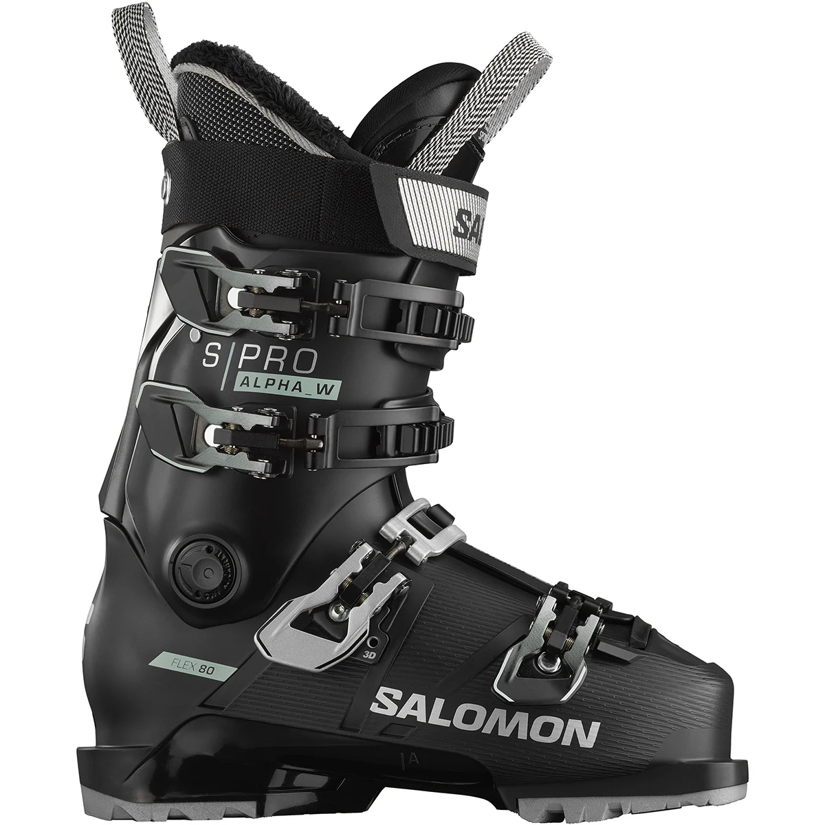 SALOMON S/PRO ALPHA 80 W BK/WHITEM  - Alpine ski boots