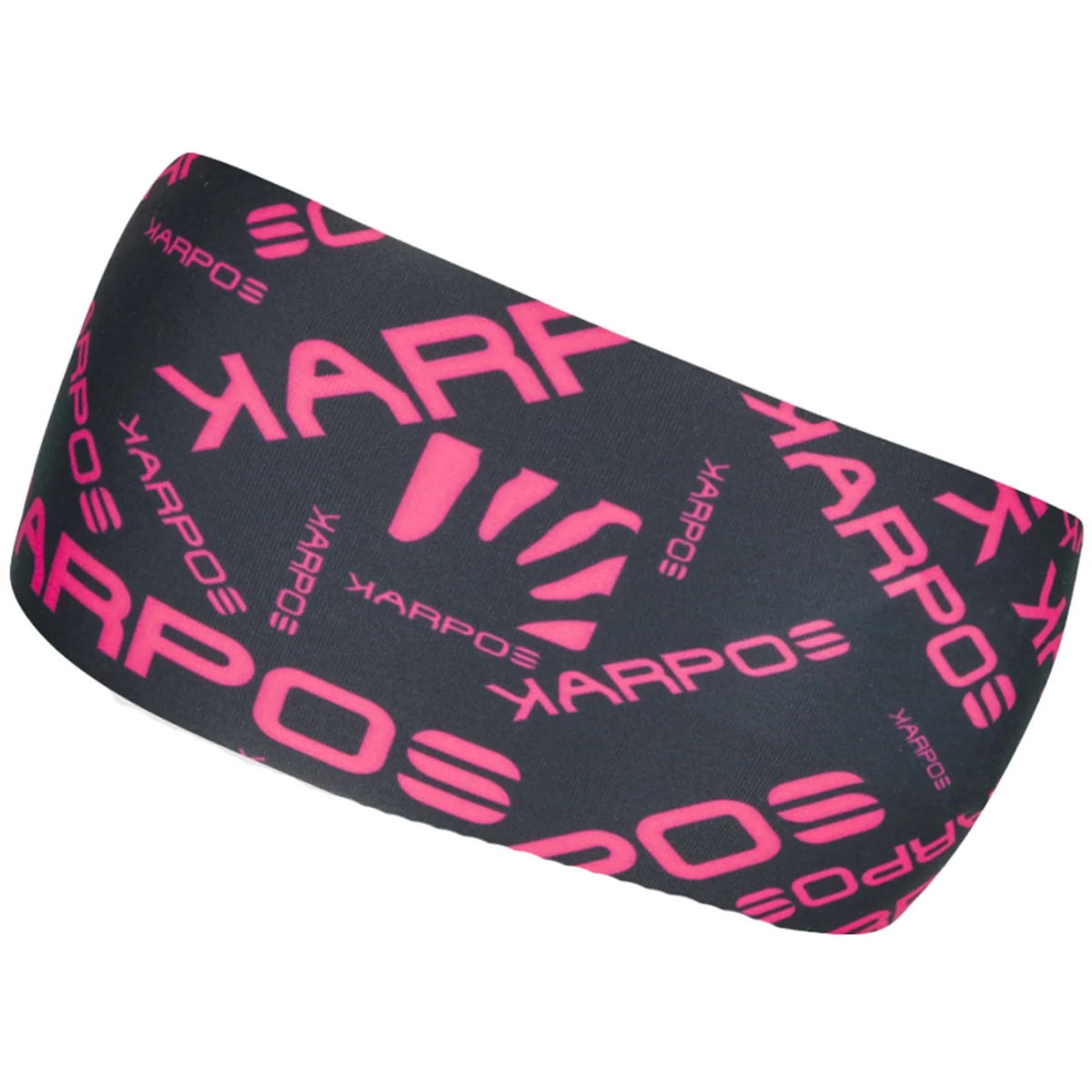 KARPOS PELMO HEADBAND BLACK/CABARET  - Ski touring ski headband hat