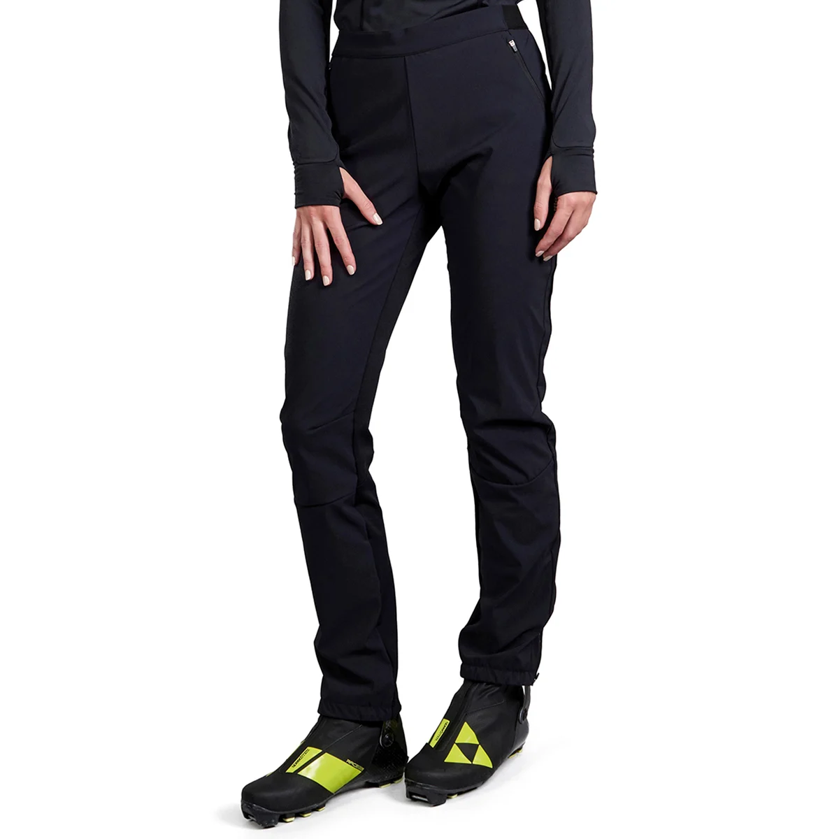 FISCHER W MIKROFIBRE PANTS SPEED BLACK  - Cross-country ski trousers
