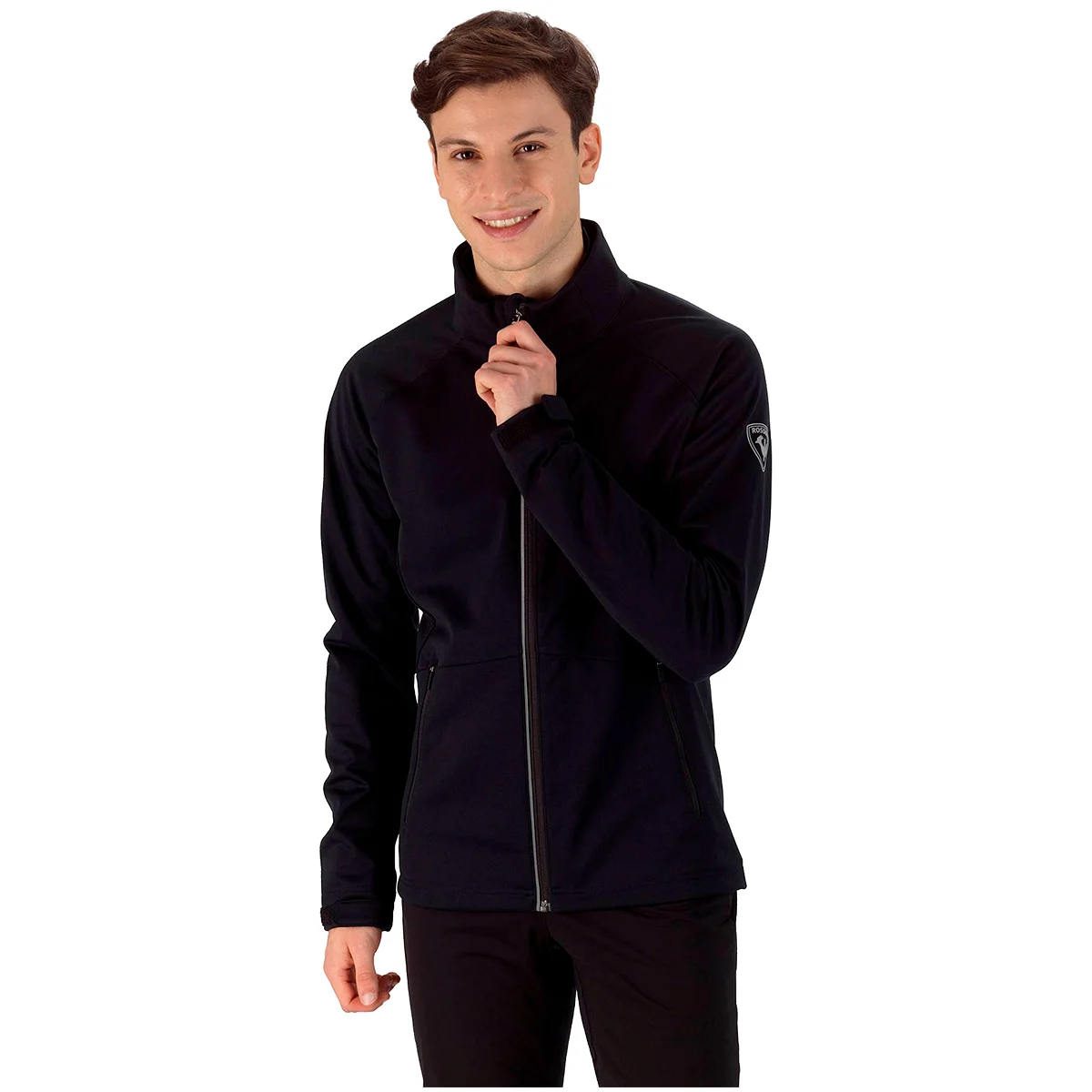ROSSIGNOL SOFTSHELL JACKET CARBON BLACK  - Cross-country ski jacket