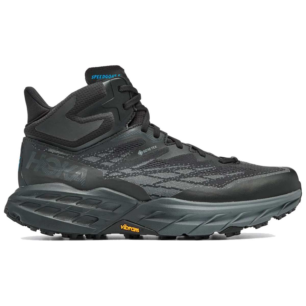 HOKA ONE ONE SPEEDGOAT 5 MID GORE-TEX BLACK/BLACK  - Trail running shoes