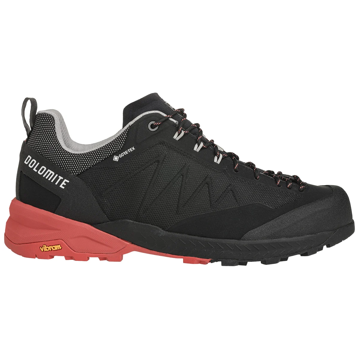 DOLOMITE CRODAROSSA TECH GORE-TEX BLACK/FIERY RED  - Low-rise hiking boot