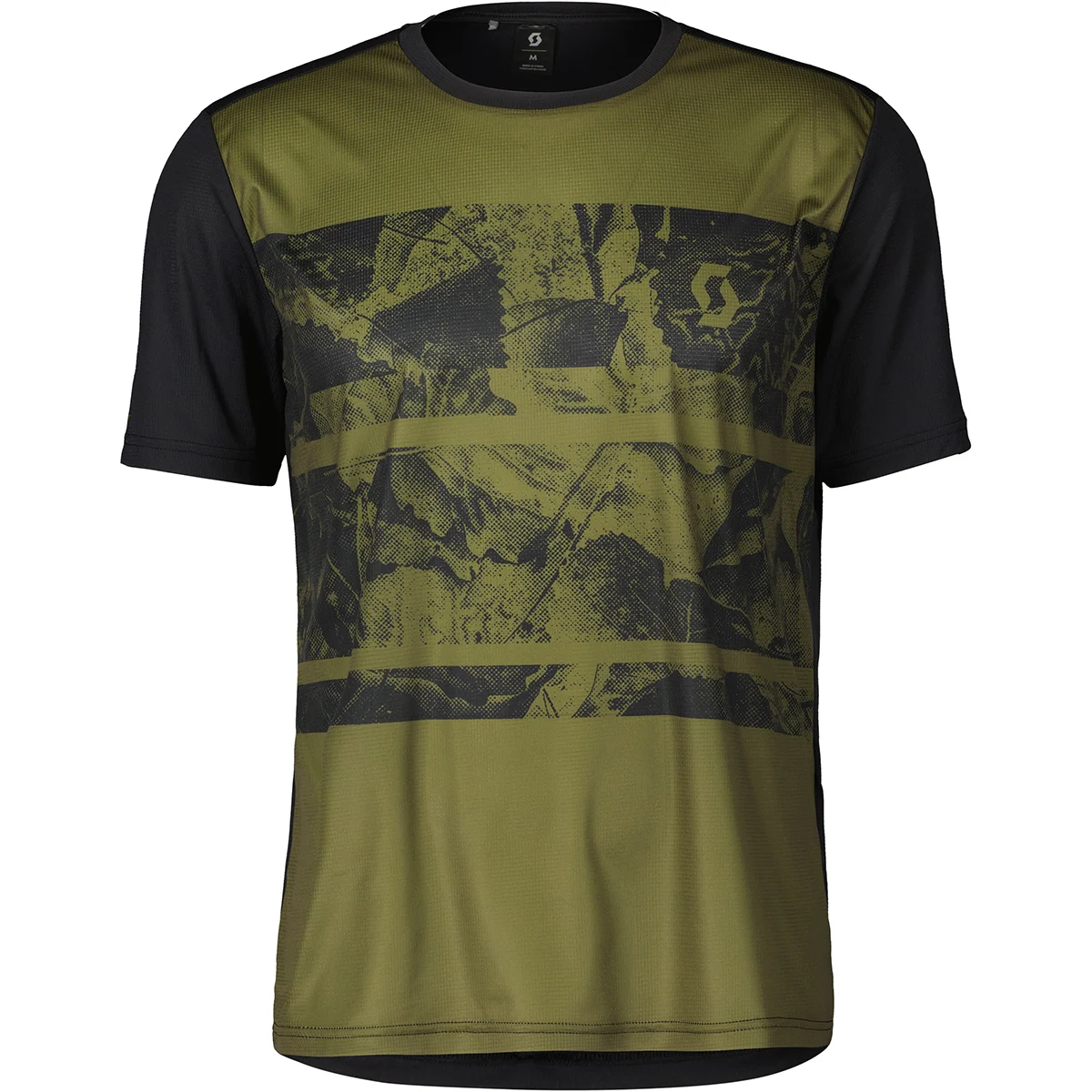 SCOTT SHIRT M'S TRAIL FLOW SS FIR GREEN/BLACK  - Mountain bike jersey
