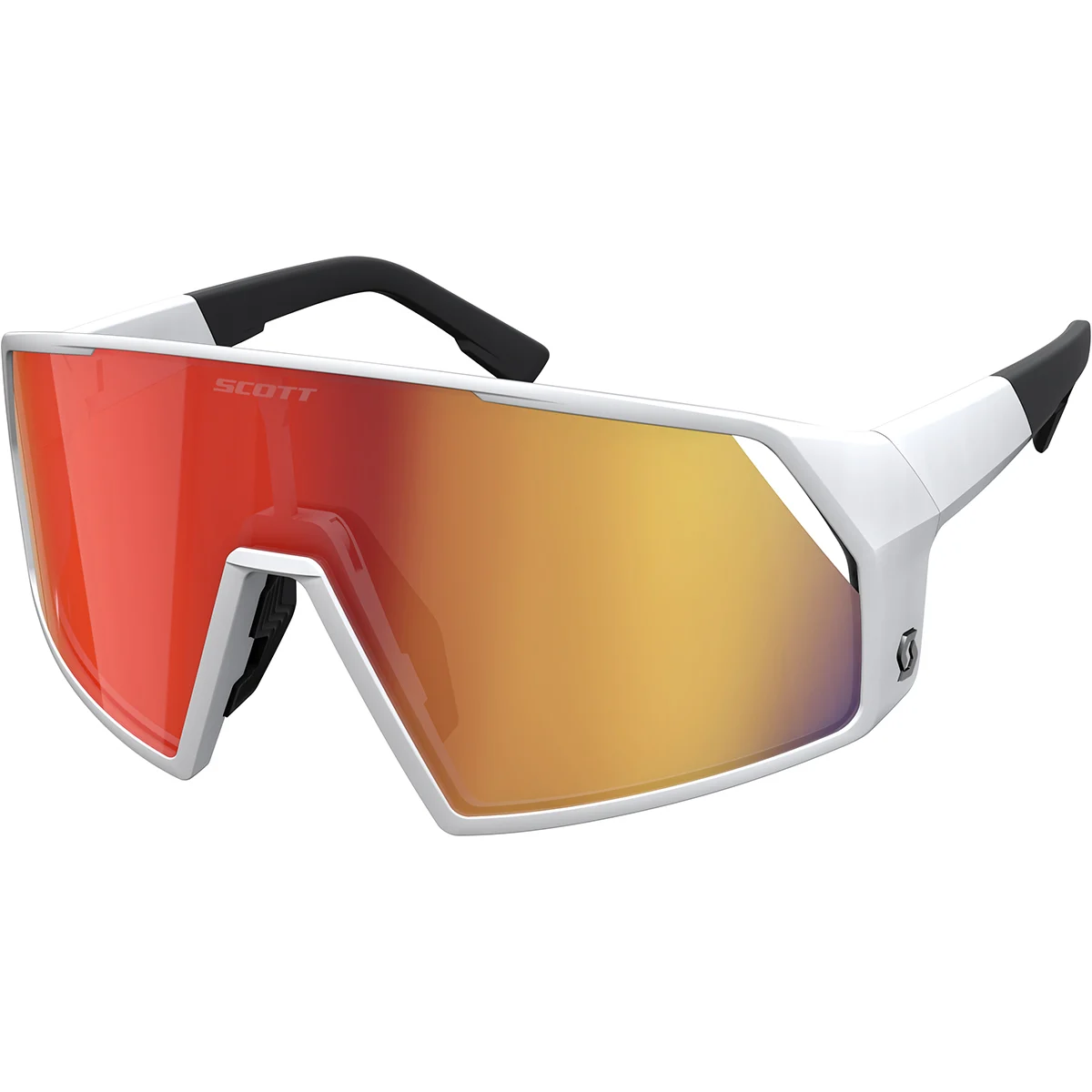 SCOTT PRO SHIELD WHITE MATT/RED CHROME  - Cycling sunglasses