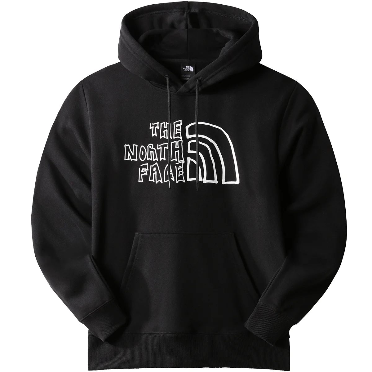 THE NORTH FACE MEN’S PRINTED HEAVYWEIGHT PULLOVER HOODIE TNF BLACK  - Sweatshirt