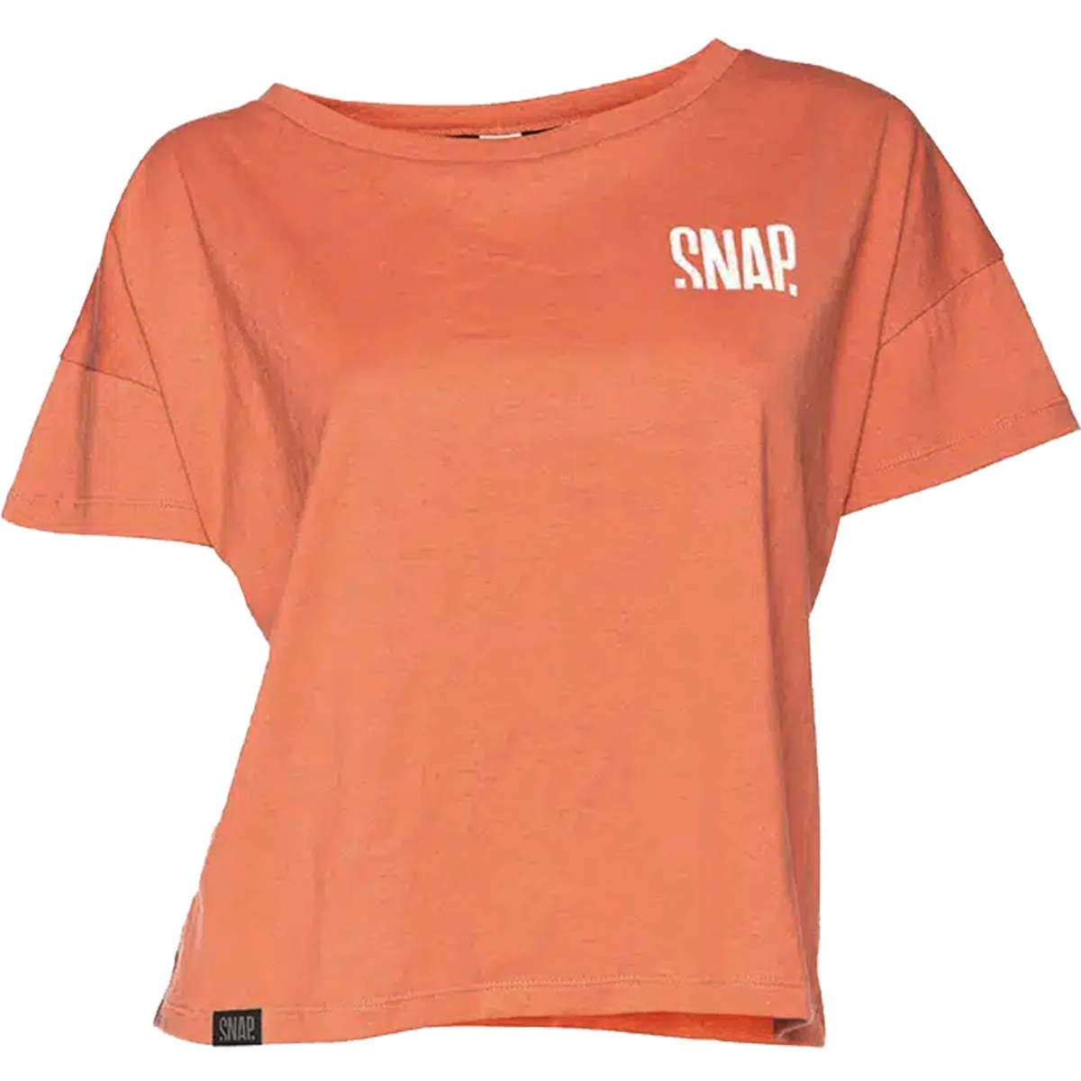 SNAP CROP TOP HEMP T-SHIRT TERRACOTA  - T-shirt