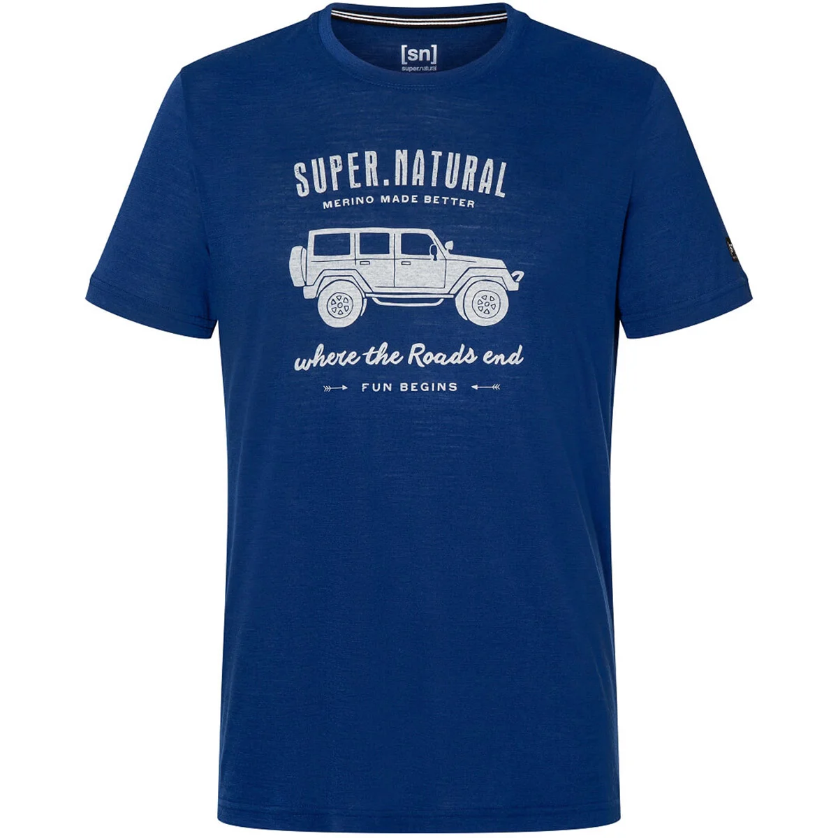 SUPER.NATURAL M ALL TERRAIN TEE BLUE DEPTHS/FEATHER GREY  - Hiking T-shirt
