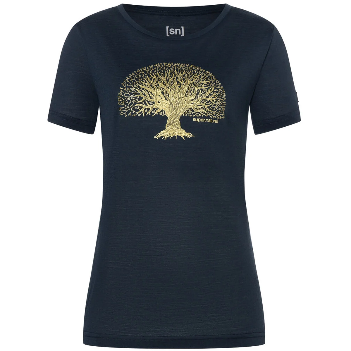 SUPER.NATURAL W TREE OF KNOWLEDGE TEE BLUEBERRY/GOLD  - Hiking T-shirt
