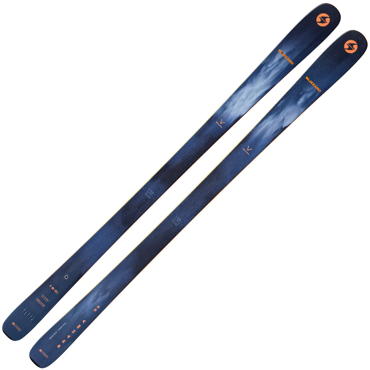 BLIZZARD BRAHMA 82 BLUE/ORANGE  - Alpine ski