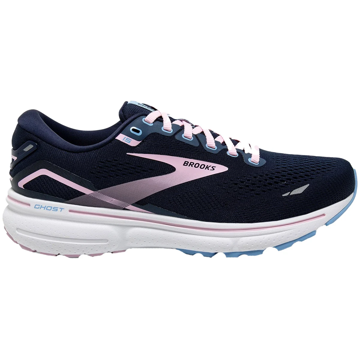 BROOKS W GHOST 15 PEACOAT/PINK/OPEN AIR  - Running shoe