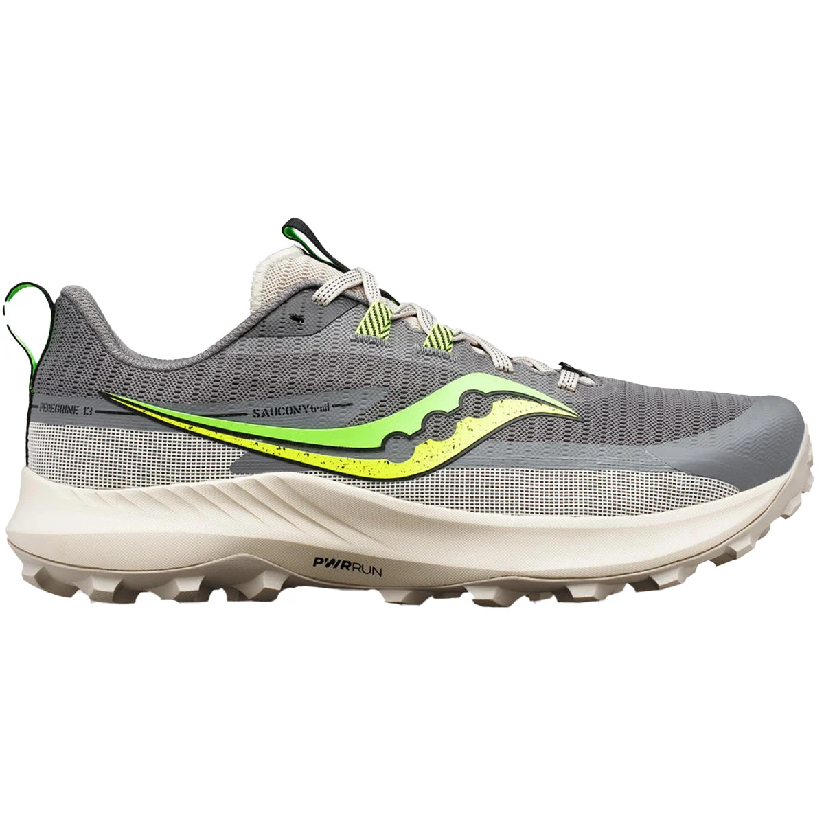 SAUCONY PEREGRINE 13 GRAVEL/SLIME  - Trail running shoes