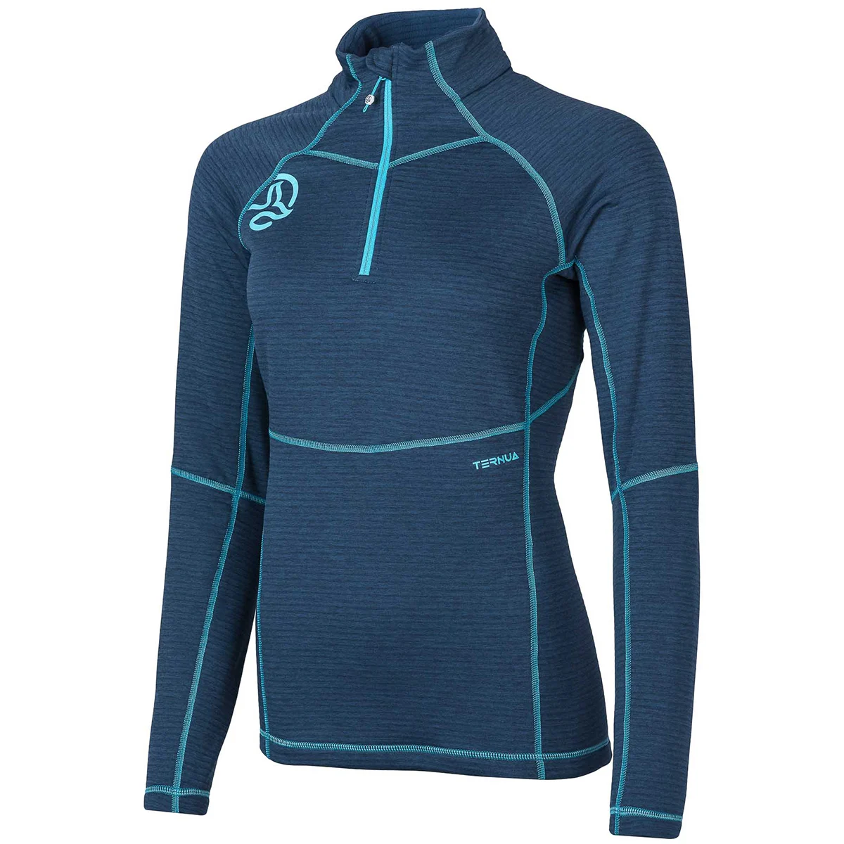 TERNUA MOMHILL 1/2 ZIP W DARK TEAL  - Hiking fleece sweatshirt