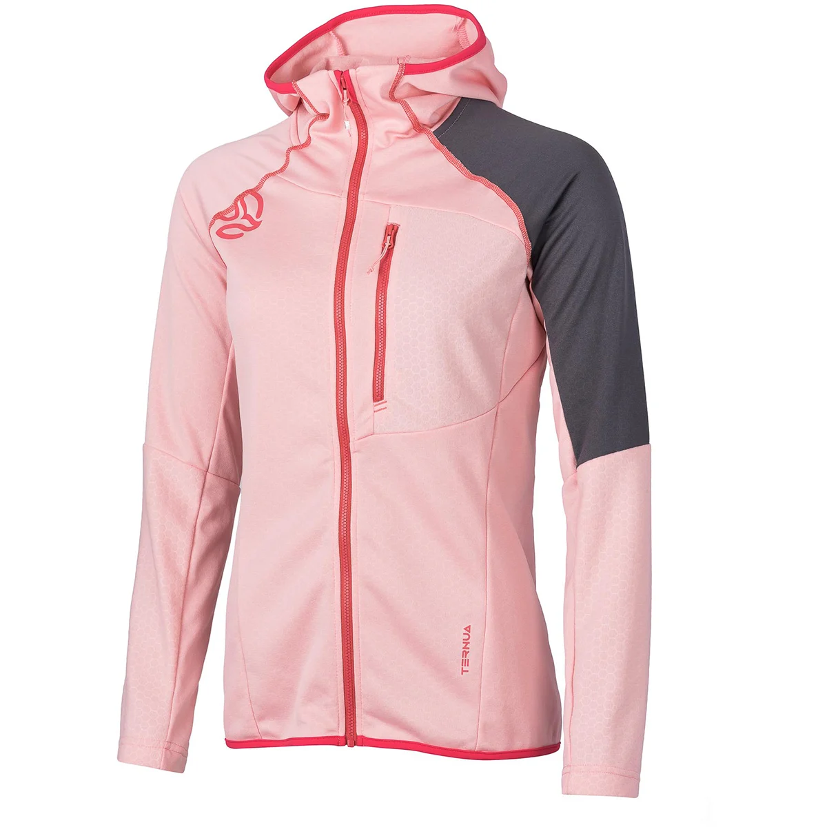TERNUA BERLANA 2.0 HOOD JKT W PASTEL CERISE  - Hiking fleece jacket