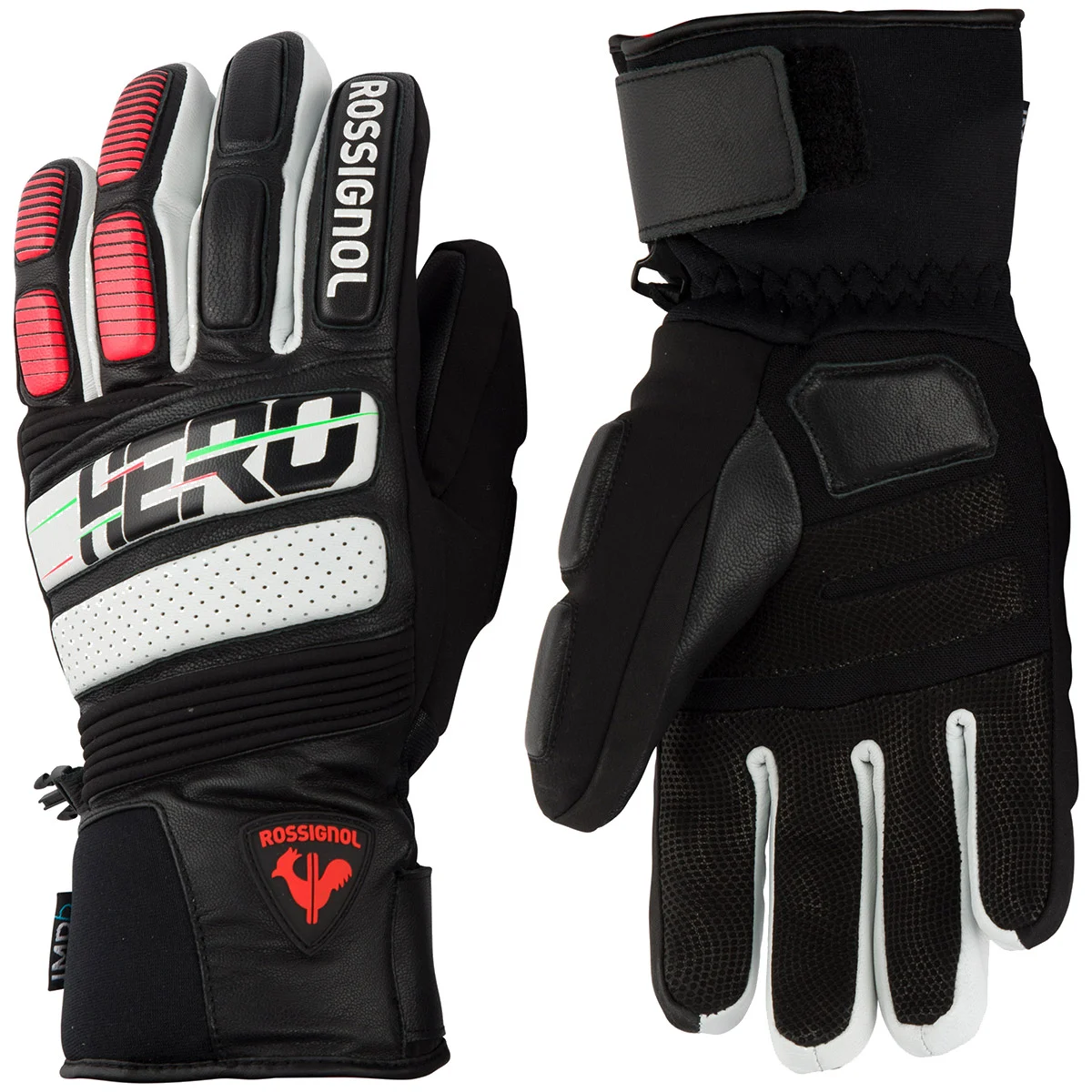 ROSSIGNOL HERO EXPERT LTH IMPR G BLACK  - Ski gloves