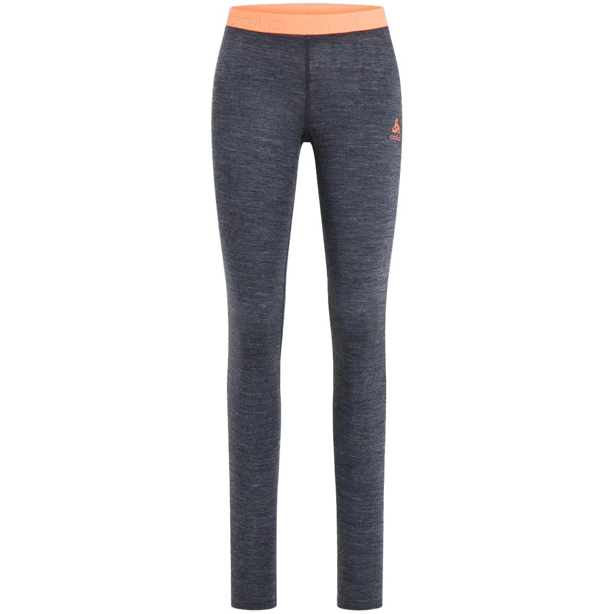 ODLO NATURAL PERFORMANCE PW 150 BL BOTTOM LONG W INDIA INK MELANGE/LIVE WIRE  - Thermal leggings