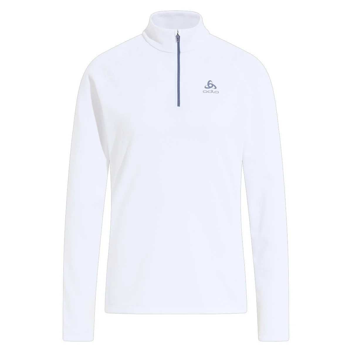 ODLO MID LAYER 1/2 ZIP BESSO W WHITE/FOLKSTONE GRAY  - Hiking fleece sweatshirt