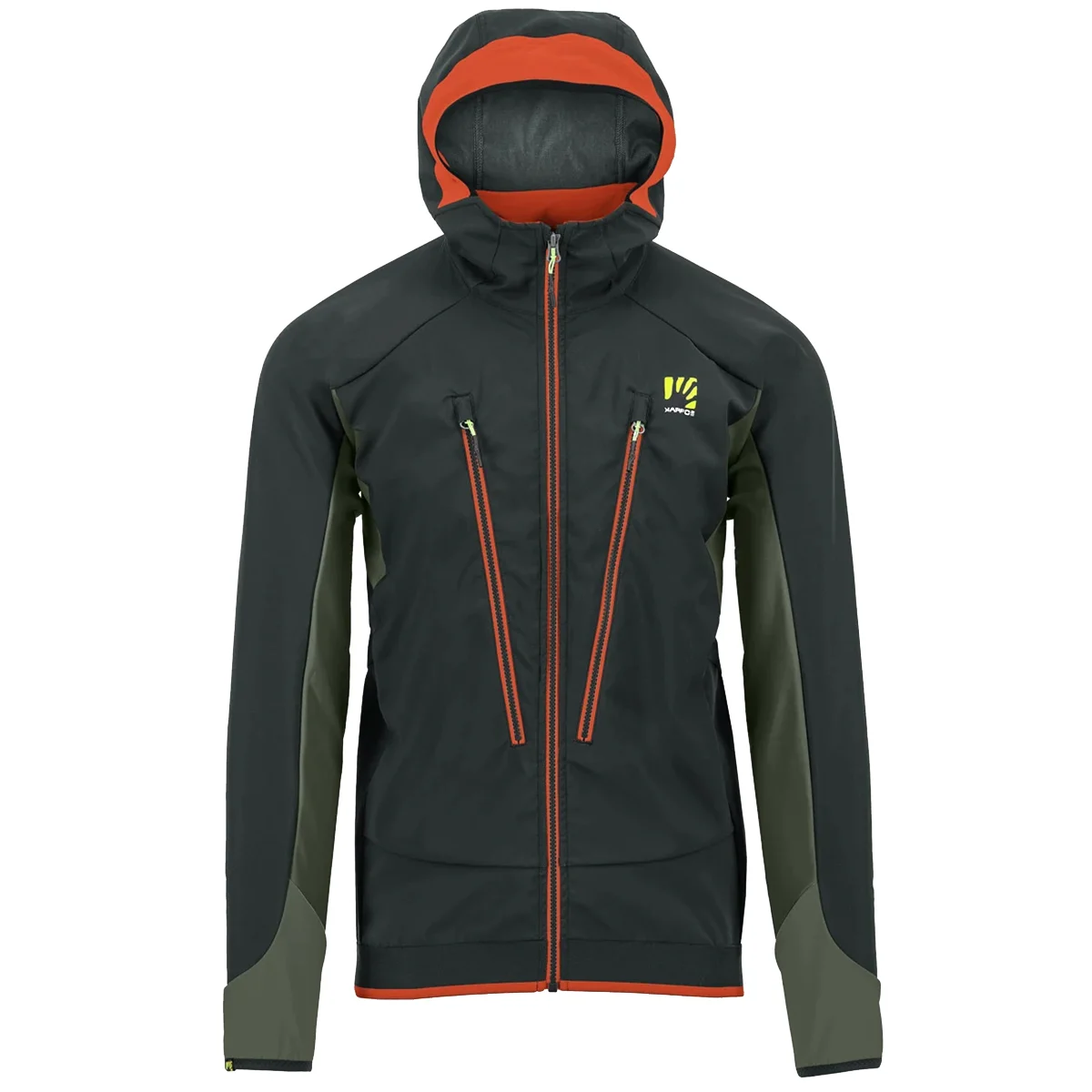 KARPOS PIZ PALU EVO JACKET BLACK SAND/THYME  - Ski touring ski jacket