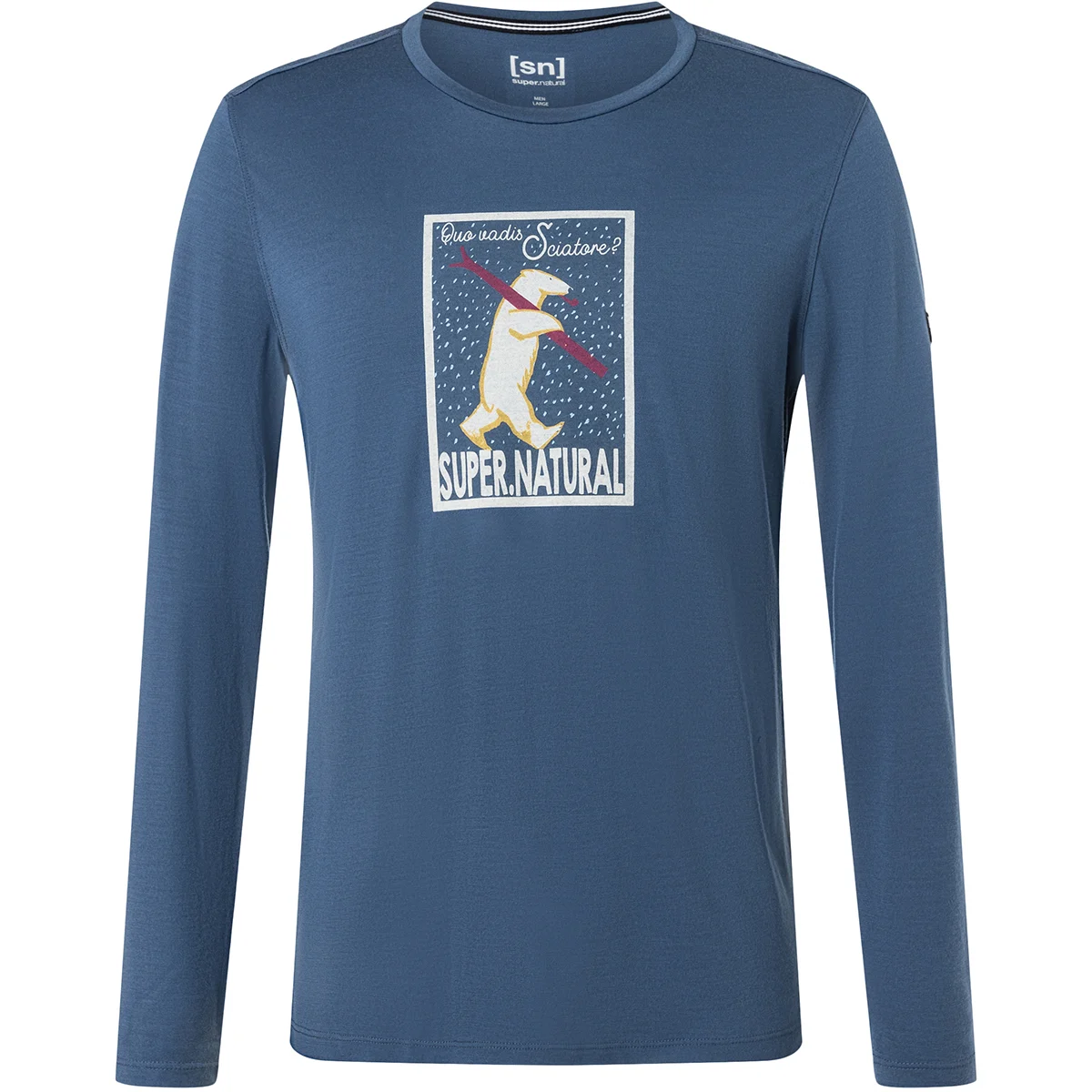 SUPER.NATURAL M SKIATORE LS NIGHT SHADOW BLUE/VARIOUS  - Thermal T-shirt