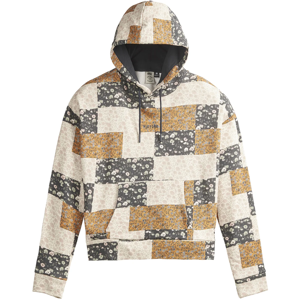 PICTURE NERIS CROP HOODIE W PATCHWORK PRINT  - Sweatshirt