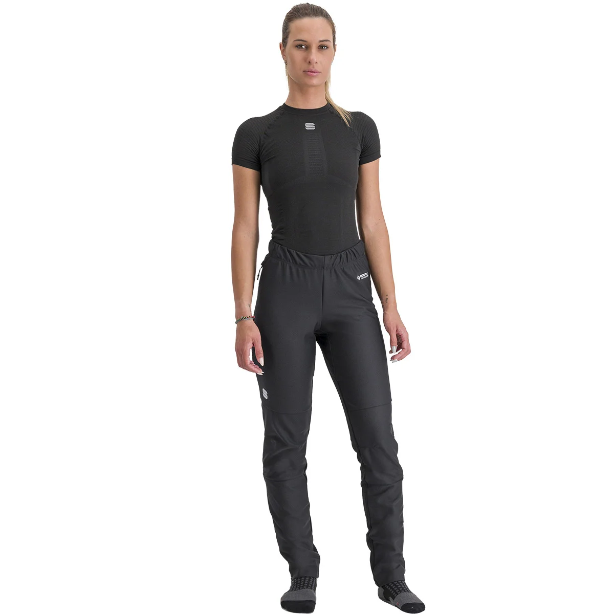 SPORTFUL SQUADRA W PANT SHORT ZIP BLACK  - Cross-country ski trousers