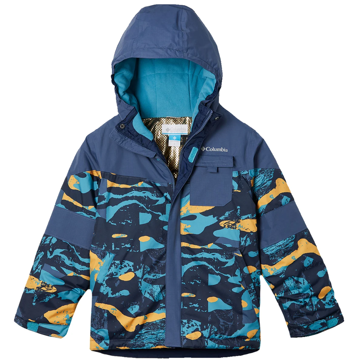 COLUMBIA MIGHTY MOGUL II JACKET JR SHASTA GEOGLACIAL/DARK MOUNTAIN  - Ski jacket
